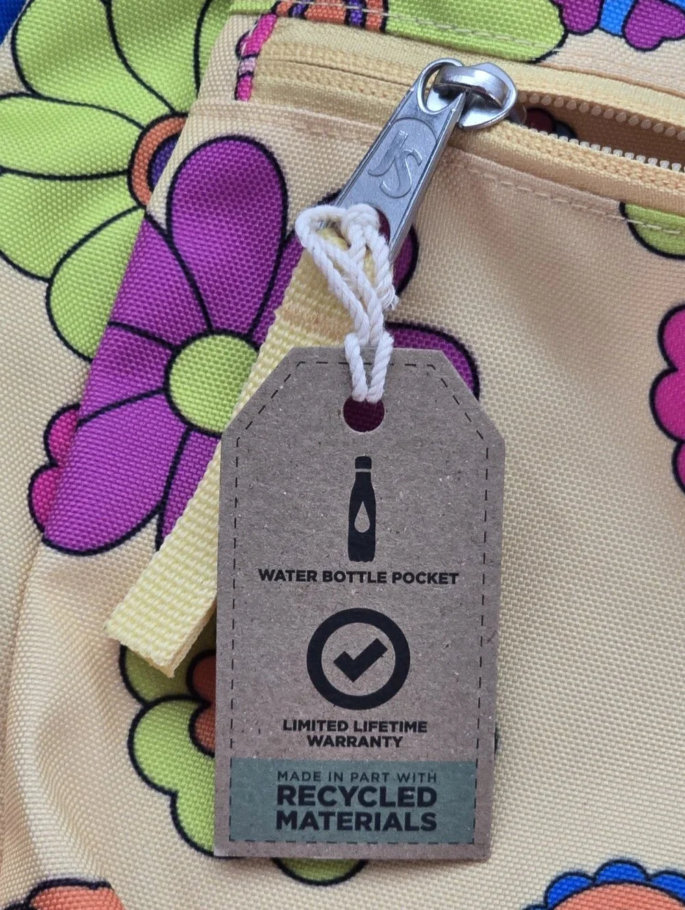 NWT JanSport Cross Town Backpack Power to the Flower Floral Retro